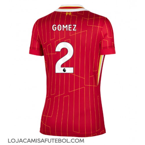 Camisa de Futebol Liverpool Joe Gomez #2 Equipamento Principal Mulheres 2024-25 Manga Curta